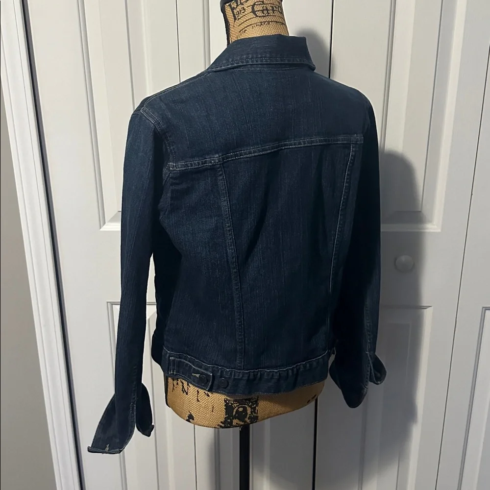 Banana Republic Dark Blue Denim Jacket - Women's Classic Jean Coat